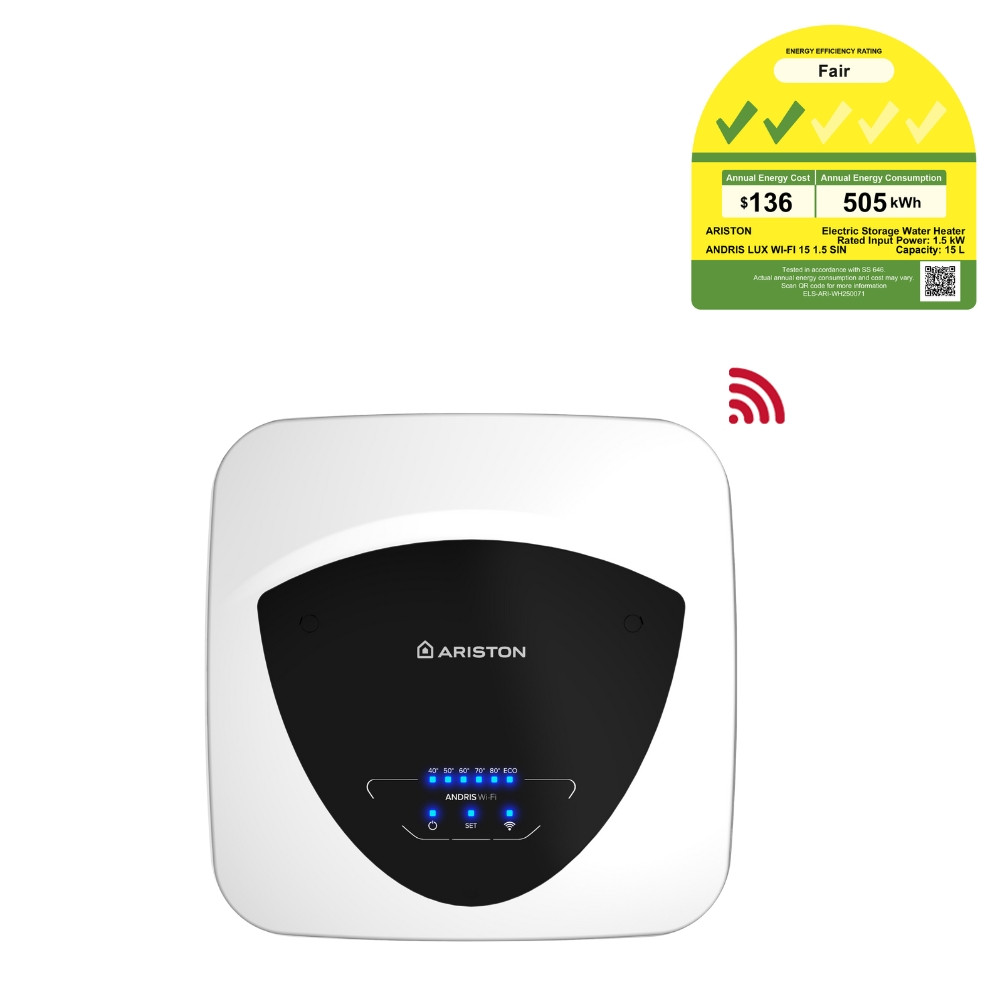 ANDRIS LUX 15 WI-FI ELECTRIC STORAGE WATER HEATER